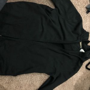 A black zip up jacket